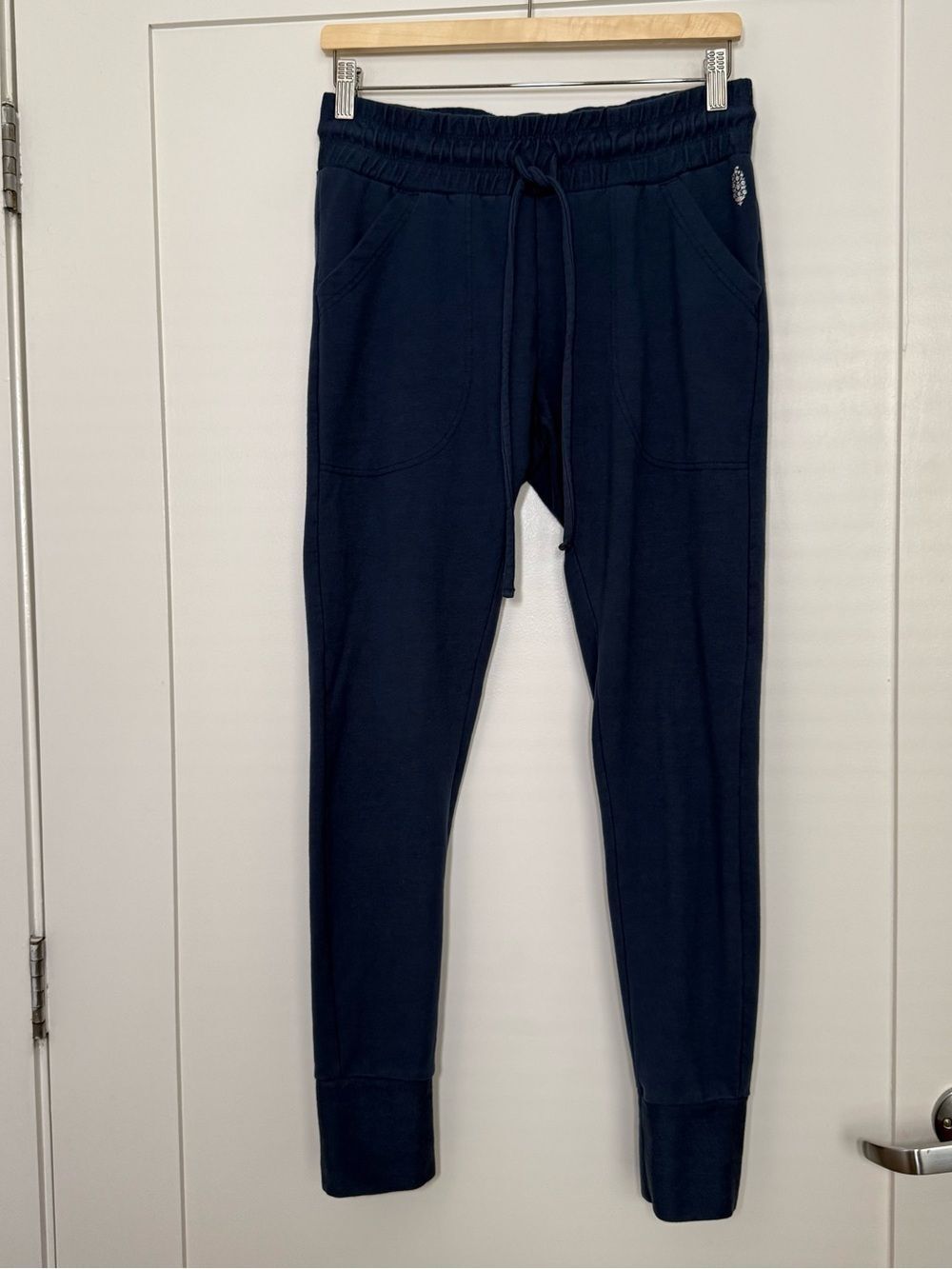 FP Movement Joggers Sweatpants Womens Sz S Blue Pull On Pocket Lounge Athleisure